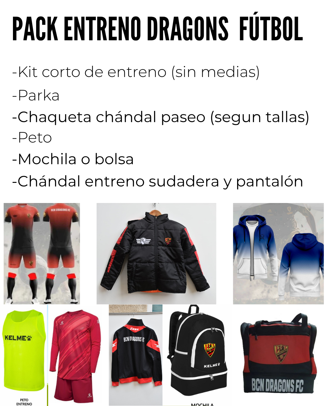 Kit de entrenamiento de Barcelona dragons