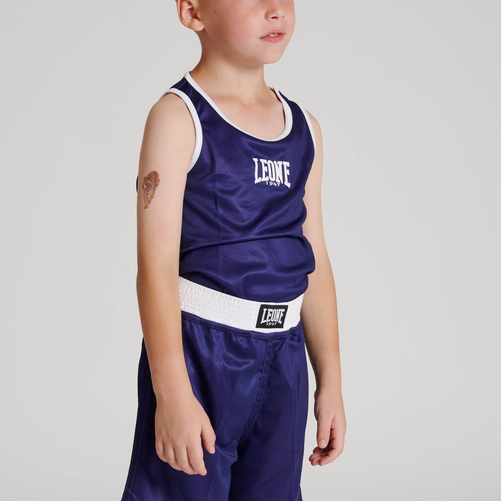 Camiseta boxeo INFANTIL DOUBLE FACE azul/rojo Leone 1947 imagen 4