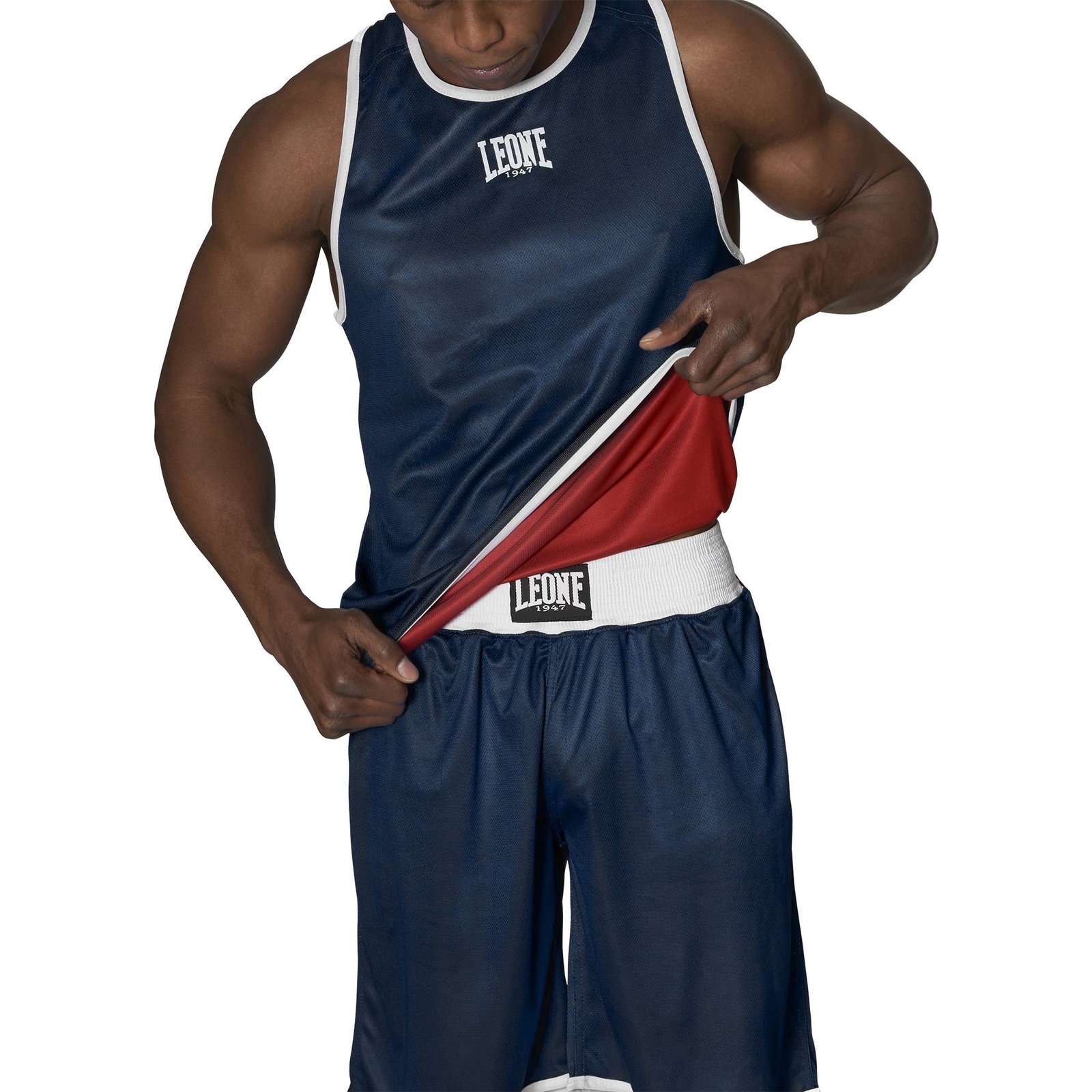 Camiseta boxeo DOUBLE FACE azul/rojo Leone 1947 imagen 4