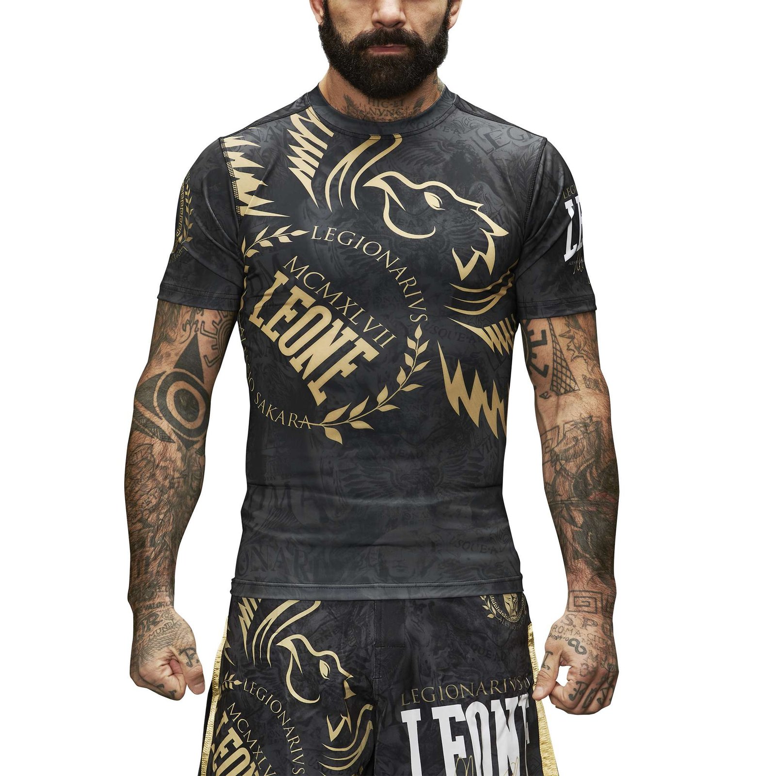 Rashguard manga corta LEGIONARIVS II Leone 1947 imagen 1