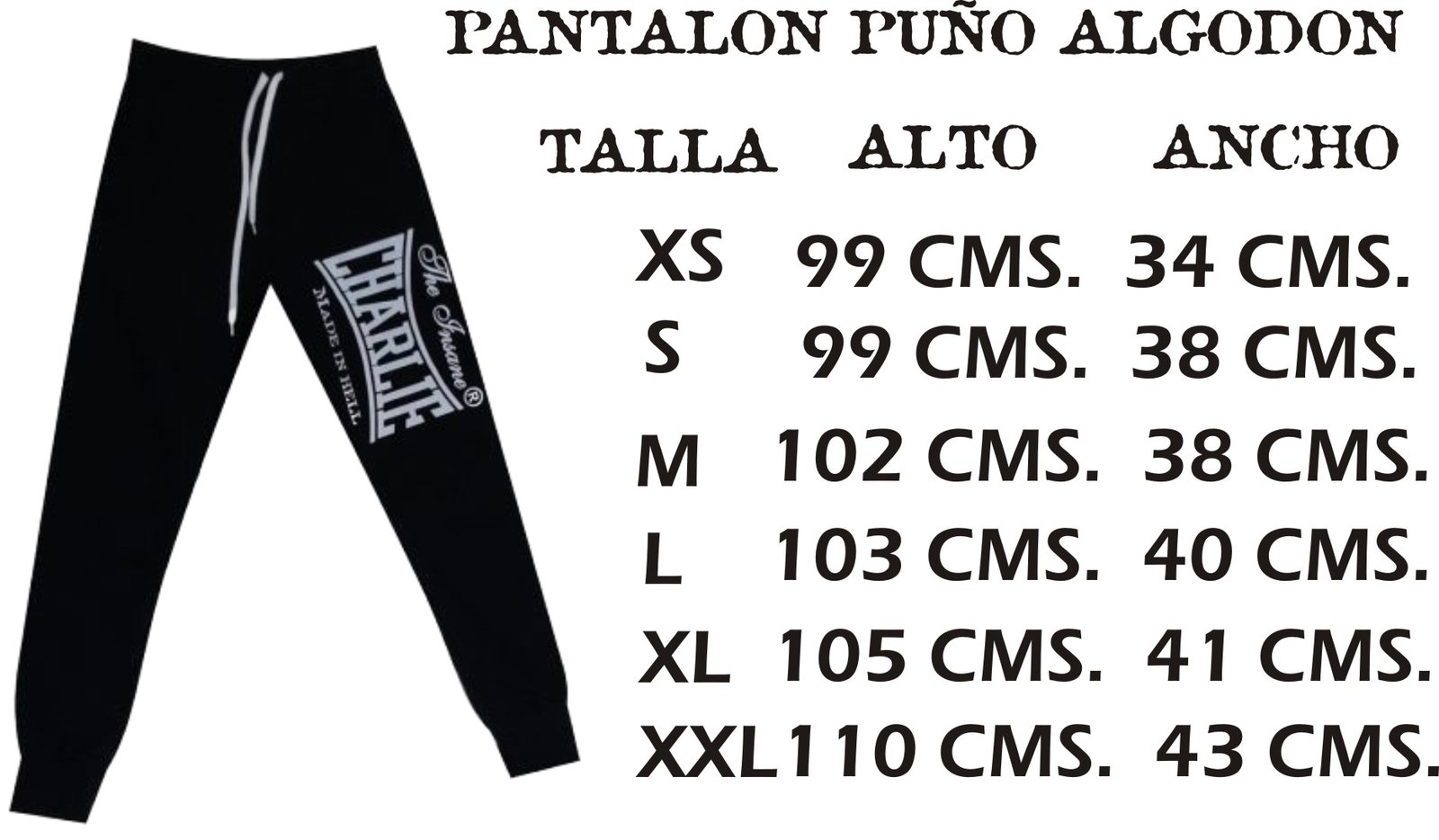 Pantalón de algodón con puño - Imagen 2