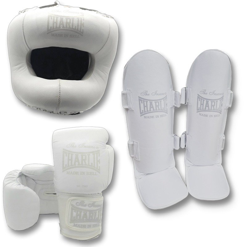 PACK M FULL KICK BROKEN WHITE - Guantes de Boxeo - Homo.cat