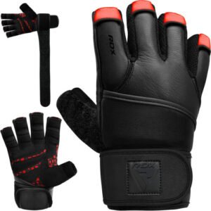RDX L7 Guante De Gimnasio De Cuero Para Levantamiento De Pesas
